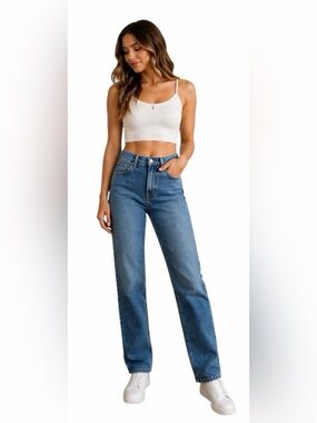 Abercrombie & Fitch The 90s Straight Jeans 28 Curve Love Mid Rise
